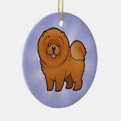 Cartoon Chow Chow Keramisch Ornament (Rechts)