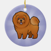 Cartoon Chow Chow Keramisch Ornament (Achterkant)