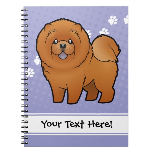 Cartoon Chow Chow Notitieboek (Voorkant)