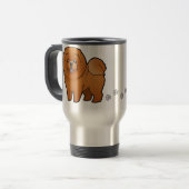 Cartoon Chow Chow Reisbeker (Voorkant links)