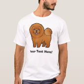 Cartoon Chow Chow T-shirt (Voorkant)