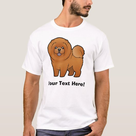 Cartoon Chow Chow T-shirt (Voorkant)