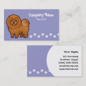Cartoon Chow Chow Visitekaartje (Voorkant / Achterkant)