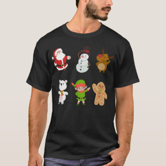 Cartoon Christmas Characters Collectie T-shirt