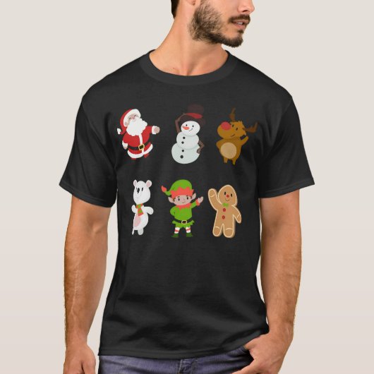 Cartoon Christmas Characters Collectie T-shirt (Voorkant)