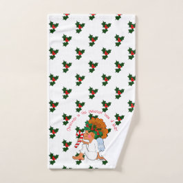 Cartoon Christmas Sweetest Angel Holiday Towel Handdoek