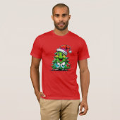  Cartoon Christmas Tree Santa Hat Graffiti T-shirt (Voorkant volledig)