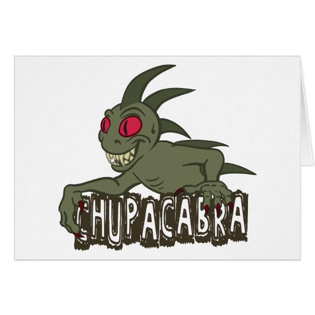 Cartoon Chupacabra (Voorkant Horizontaal)