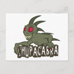 Cartoon Chupacabra Briefkaart