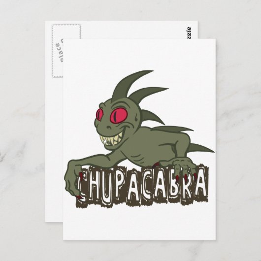 Cartoon Chupacabra Briefkaart (Voorkant / Achterkant)
