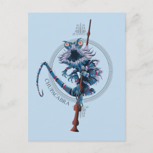 Cartoon Chupacabra & Ouder Wand Briefkaart