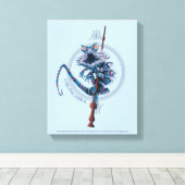 Cartoon Chupacabra & Ouder Wand Canvas Afdruk (Insitu (Houten vloer))