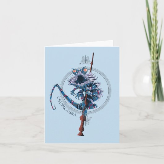 Cartoon Chupacabra & Ouder Wand Kaart (Voorkant)