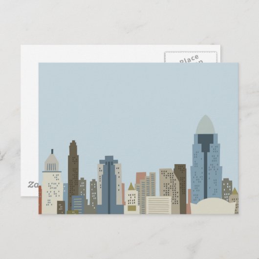 Cartoon Cincinnati Briefkaart (Voorkant / Achterkant)
