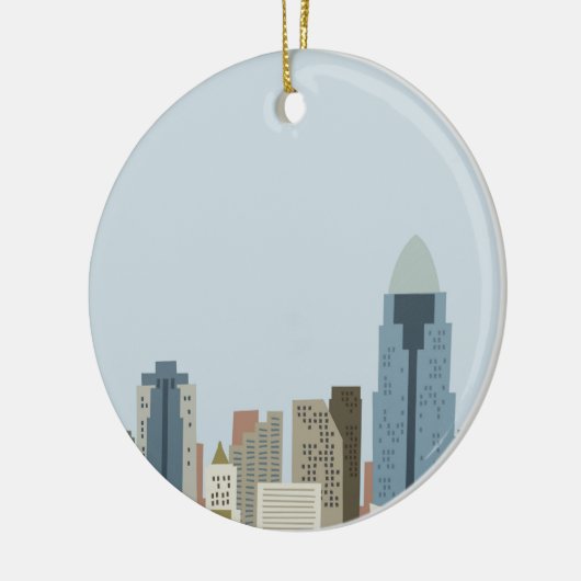Cartoon Cincinnati Keramisch Ornament (Links)