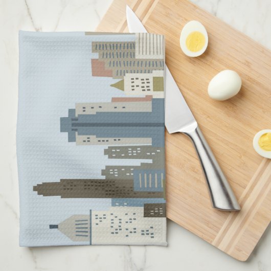 Cartoon Cincinnati Theedoek (Quarter Fold)