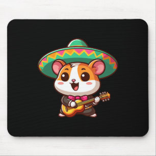Cartoon Cinco de Mayo Hamster Mariachi Gitaar Mexi Muismat
