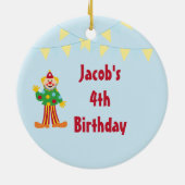 Cartoon Circus Clown and Animals Ornament (Achterkant)