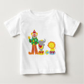 Cartoon Circus Clown and Animals T-Shirt (Voorkant)