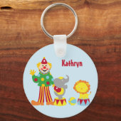 Cartoon Circus Clown en Animals Sleutelhanger (Voorkant)