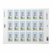 Cartoon Circus Clown en Dieren Boekplaten Etiket (Full Sheet)