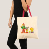 Cartoon Circus Clown en Dieren Canvas tas (Voorkant (product))