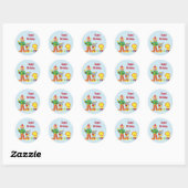 Cartoon Circus Clown en Dieren Verjaardag Stickers (Vel)