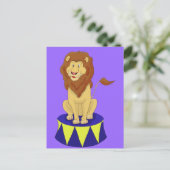 Cartoon Circus Lion Briefkaart (Staand voorkant)