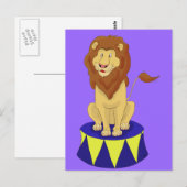 Cartoon Circus Lion Briefkaart (Voorkant / Achterkant)