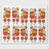 cartoon circus varken gelede dierlijke papier pop (Vlak)