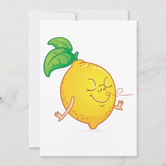 Cartoon citroen uitnodigingen (Voorkant)