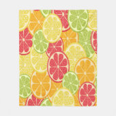 Cartoon Citrus Fleece Deken (Voorkant)