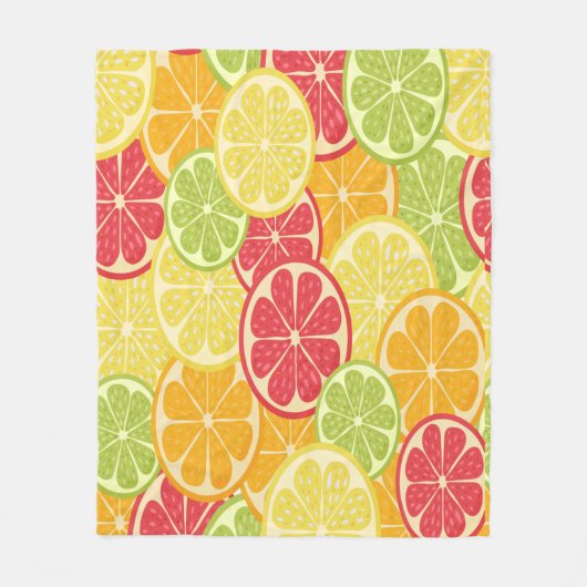 Cartoon Citrus Fleece Deken (Voorkant)