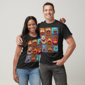 Cartoon Clash: Boze Dieren T-shirt (Unisex)