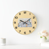 Cartoon Classroom Chaos With Wild Students Grote Klok (Huis)