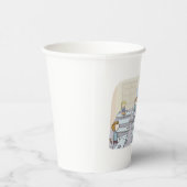 Cartoon Classroom Chaos With Wild Students Papieren Bekers (Rechts)