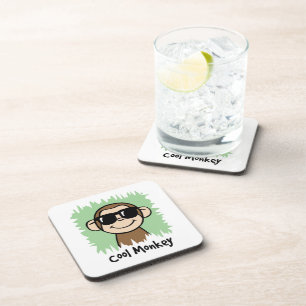 Cartoon Clip Art Cool Aap met Zonnebril Drankjes Onderzetter