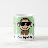Cartoon Clip Art Cool Monkey met zonnebril Koffiemok (Center)