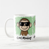 Cartoon Clip Art Cool Monkey met zonnebril Koffiemok (Links)