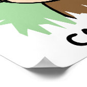 Cartoon Clip Art Cool Monkey met zonnebril Poster (Hoek)