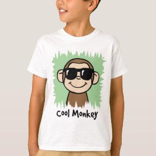Cartoon Clip Art Cool Monkey met zonnebril T-shirt