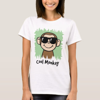 Cartoon Clip Art Cool Monkey met zonnebril T-shirt