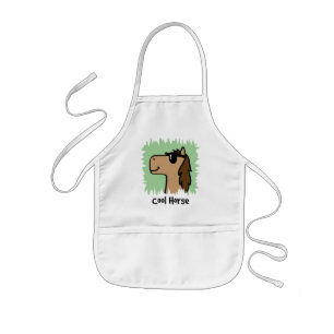 Cartoon Clip Art Cool Paard met Zonnebril Kinder Schort