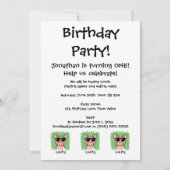 Cartoon Clip Art Cool Pig Sunbribril Boy Birthday Kaart (Achterkant)