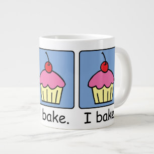 Cartoon Clip Art Cupcake Dessert Roze Glazuur Grote Koffiekop