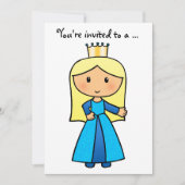 Cartoon Clip Art Cute Blond Princess Vrijgezellenf Kaart (Voorkant)