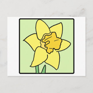Cartoon Clip Art Daffodil Spring Garden Flower Briefkaart
