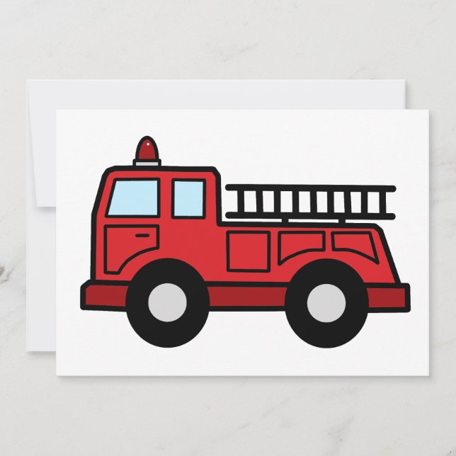 Cartoon Clip Art Firetruck Emergency Vehicle Truck (Voorkant)