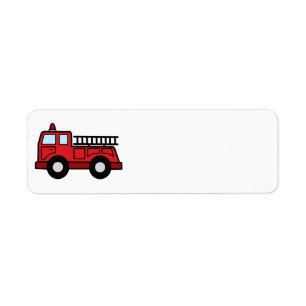 Cartoon Clip Art Firetruck Emergency Vehicle Truck Etiket