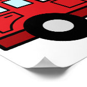 Cartoon Clip Art Firetruck Emergency Vehicle Truck Poster (Hoek)